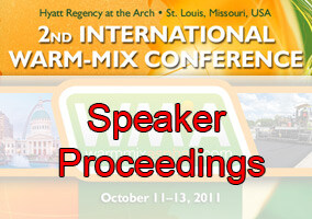 Proceedings of the 2nd International Warm-Mix Asphalt Conference- Papers and Speaker Presentations LP