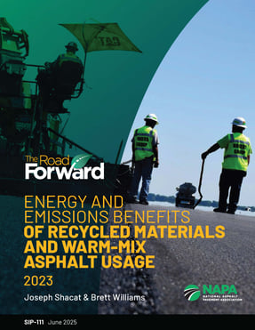 SIP-111 Energy and Emissions Benefits of RAP and WMA Usage 2023 NAPA June 2025 front page